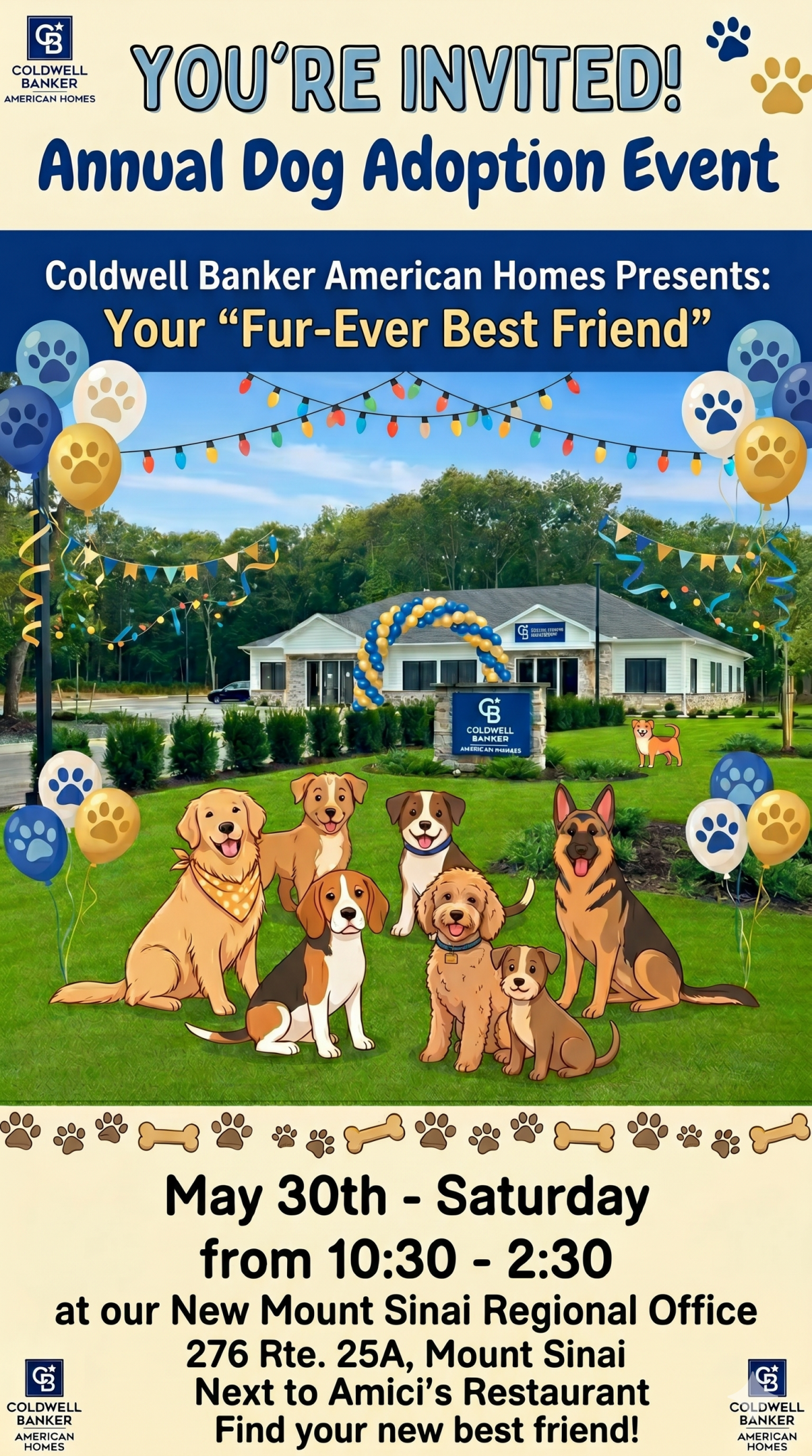 Adoptable Puppies at Mt. Sinai Coldwell Banker Event